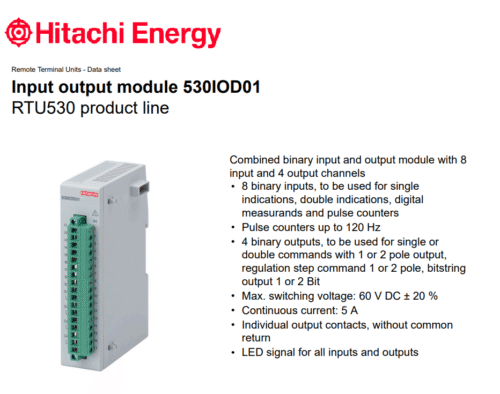 phan phoi rtu 530 hitachi 530IOD01 dai ly bao gia smart grid rmu