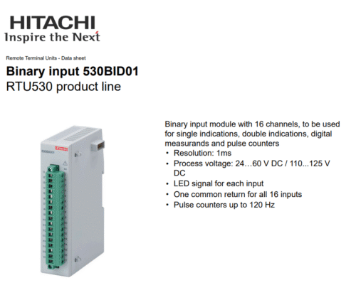 Phân phối RTU 530 hitachi 530BID01