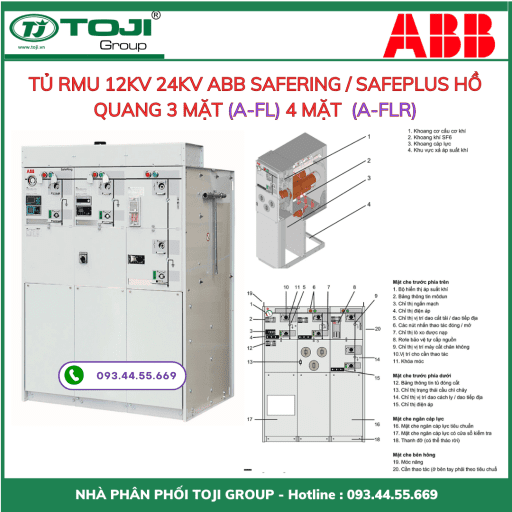 Tủ RMU hồ quang 4 mặt ABB AFLR hồ quang 3 mặt ALF CCF CCV CCFF CCVV CCCV CCCF CCC ....