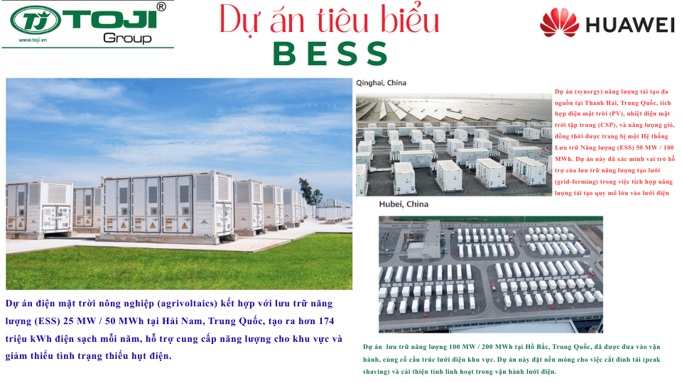 Dự án tiêu biểu pin lưu trữ năng lượng mặt trời Bess Huawei