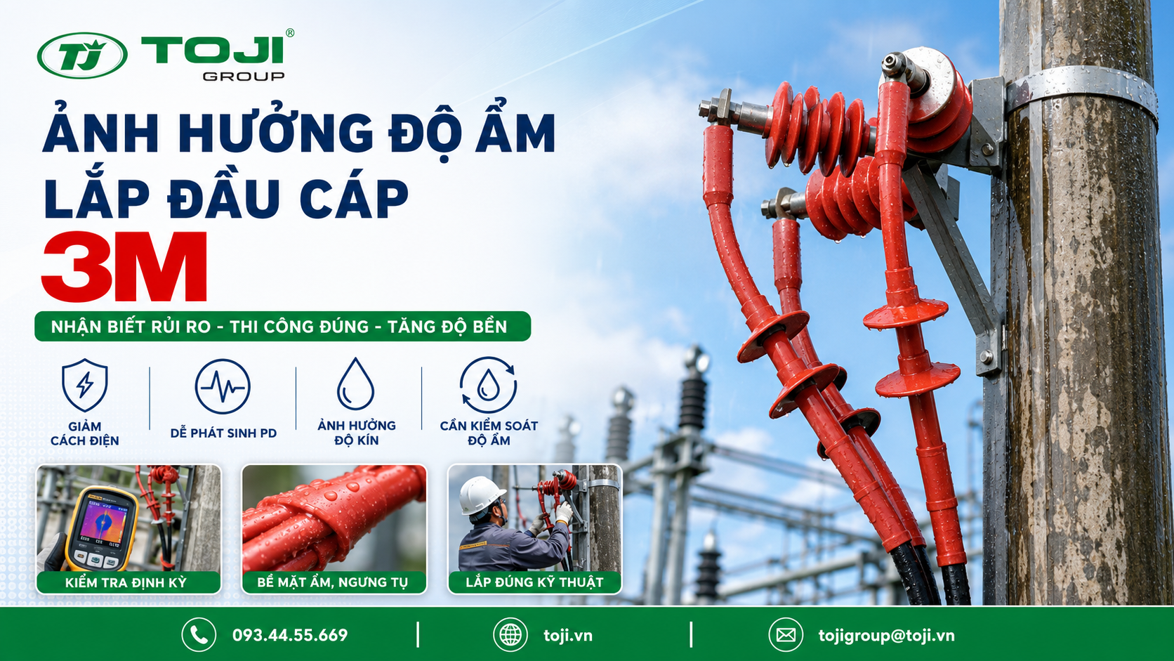 Vai trò của điều kiện môi trường trong lắp đặt đầu cáp trung thế