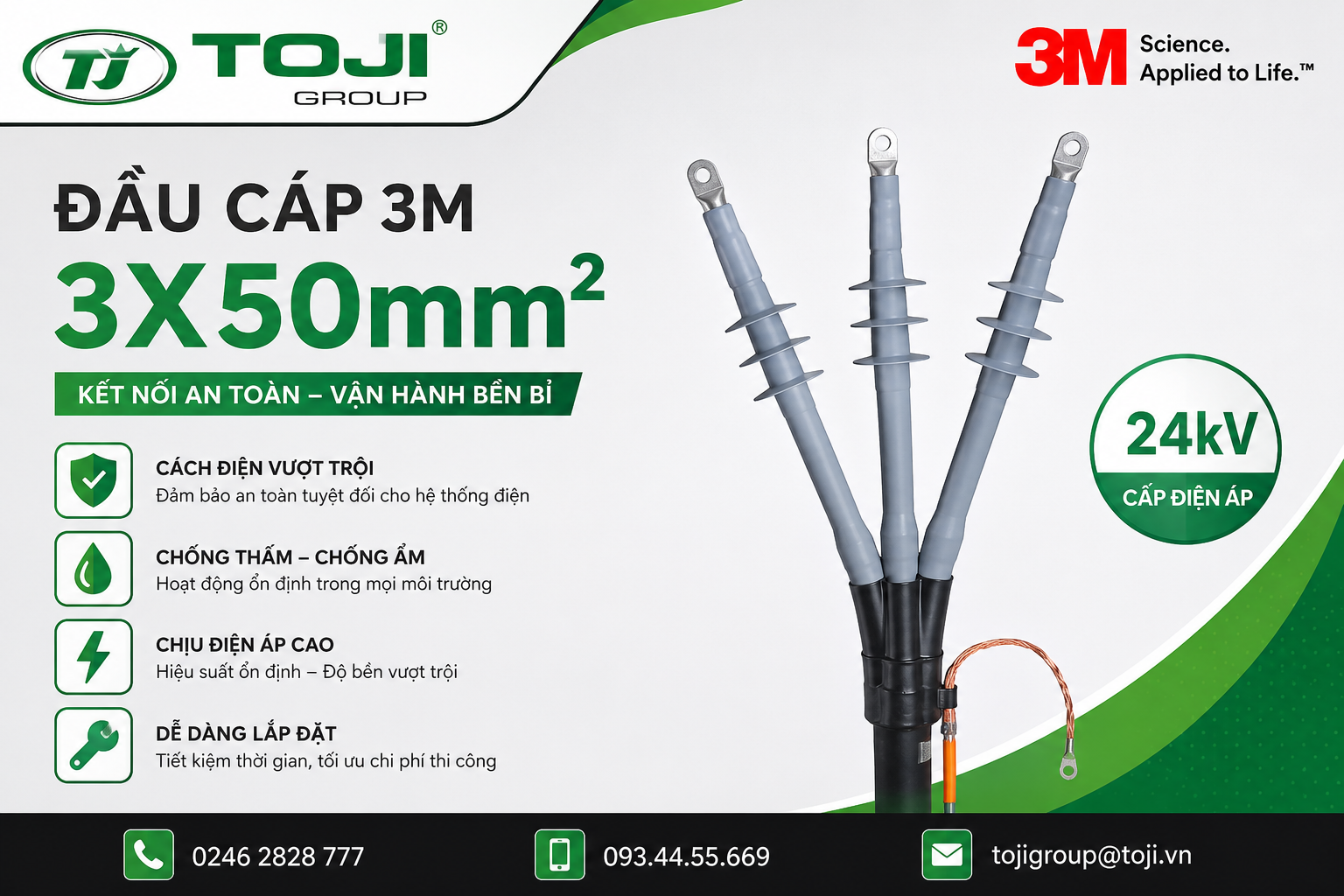 đầu cáp 3M 3x50mm2