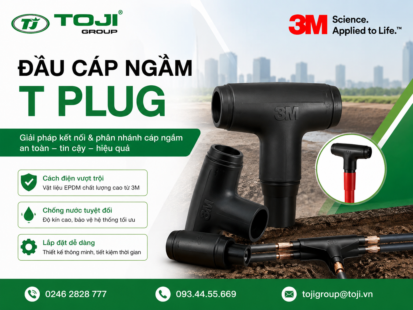 đầu cáp ngầm T Plug