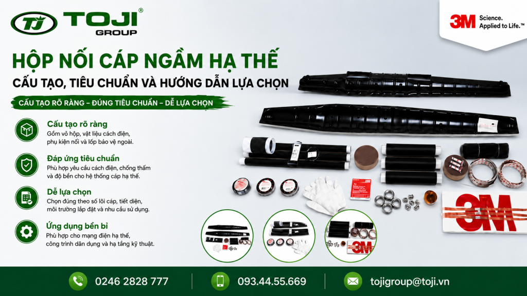 Cấu tạo, tiêu chuẩn và hướng dẫn lựa chọn hộp nối cáp ngầm hạ thế