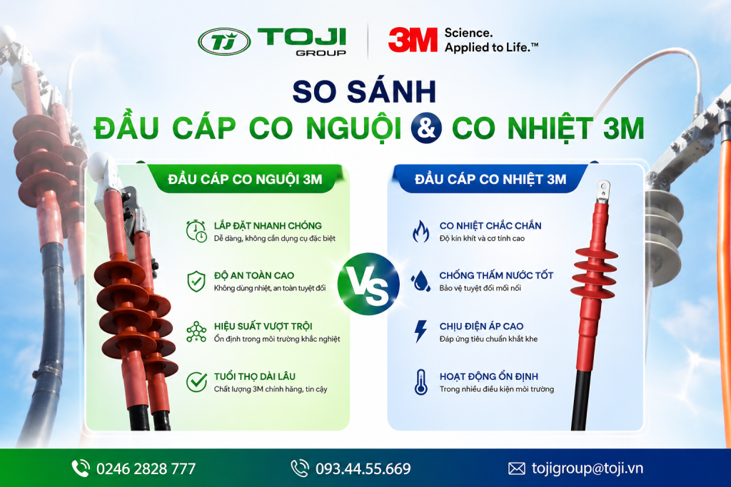 so sánh đầu cáp co nguội và co nhiệt 3m