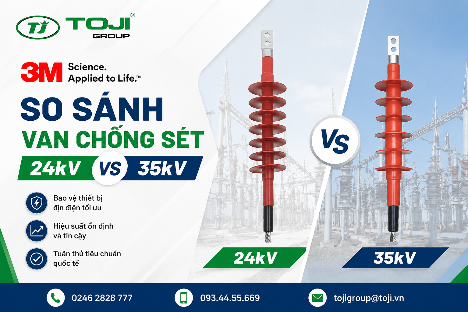 so sánh van chống sét 24kv với 35kv